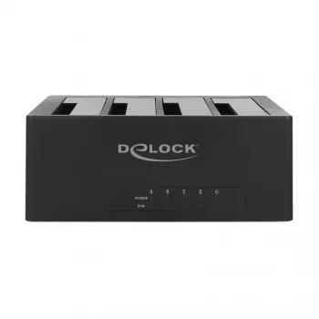 DeLOCK USB Type-C dokovacia stanica pre 4 x SATA HDD / SSD - HDD dokovacia stanica pozície: 4 - 2.5 / 3.5 spoločné (6,4 cm/8,9 cm spoločné)