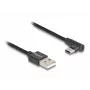 DeLOCK USB 2.0 kábel Type-A konektor samec na USB Type-C konektor samec zahnutý 0,5 m čierny