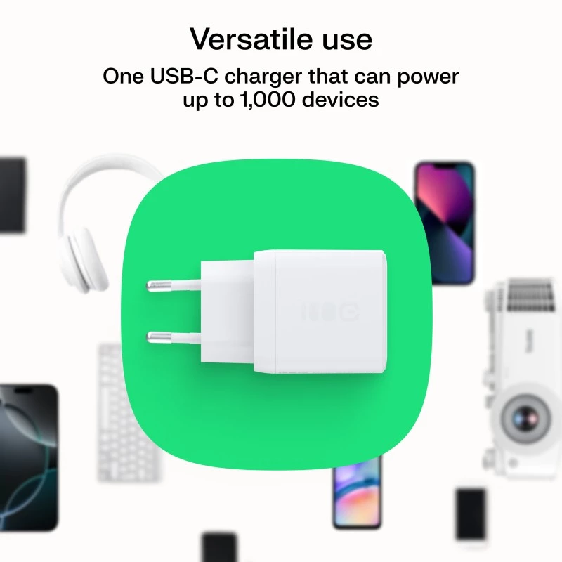 Napájací zdroj Green Cell PowerSource Solo30 30W biely — USB-C nabíjačka, 30 W výstupný výkon