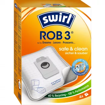 Vrecká do vysávača pre robotický vysávač MELITTA Swirl ROB 3, balenie 4 ks, drevená farba