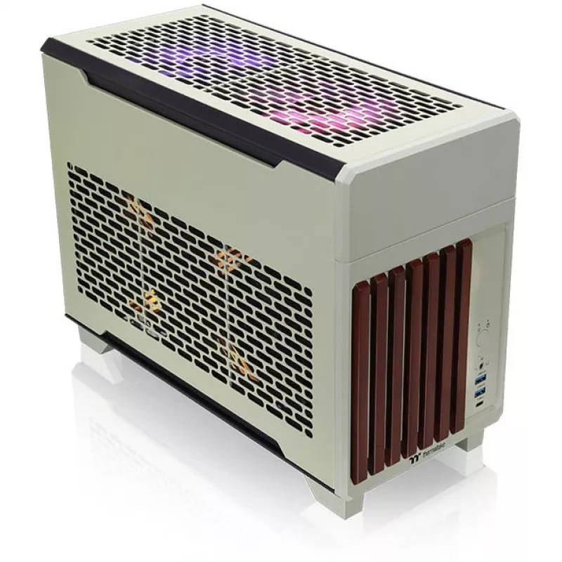 Mini skriňa THERMALTAKE TR100 WS Matcha zelená, kompaktný dizajn, podpora mini-ITX/microATX