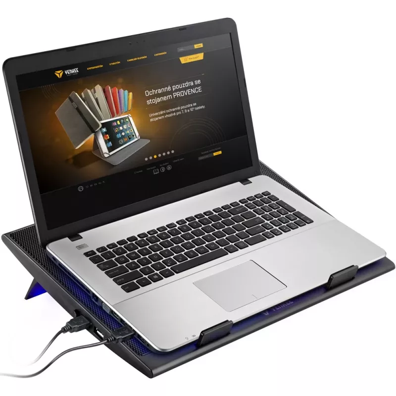 Chladiaci podložka pod notebook YENKEE YSN 120 43,2 cm čierna modrá