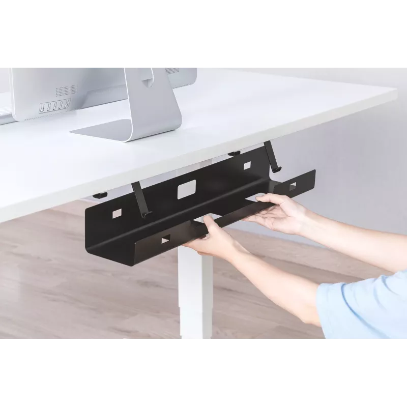 Digitus DA-90450 káblový manažment vanička 600x135x108mm čierna oceľ 1