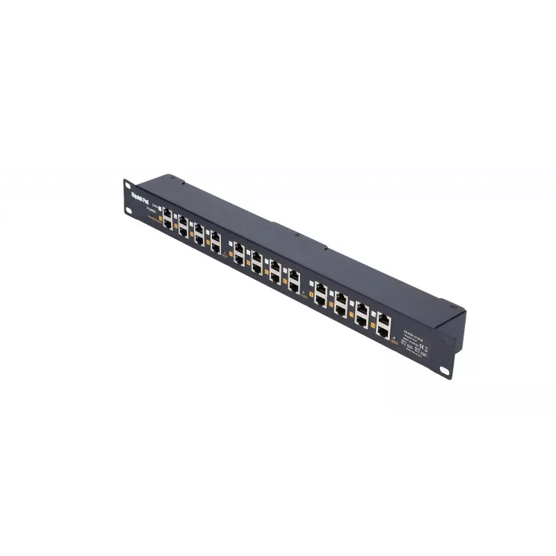Extralink Gigabit PoE injektor 12 port 12x 1000Mb/s RJ45, Rackmount