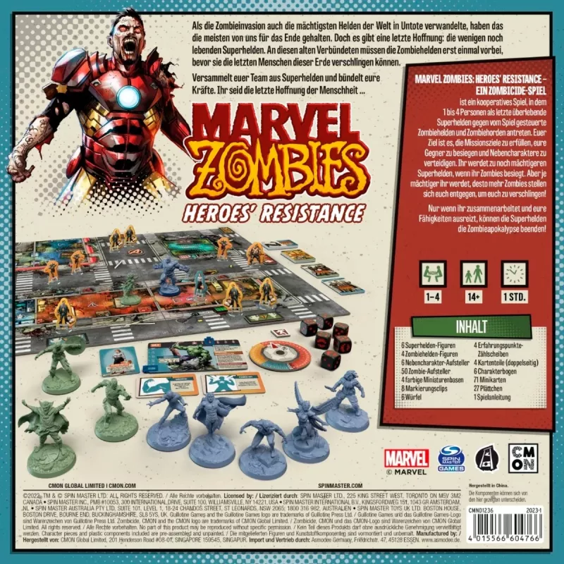 Spoločenská hra Asmodee Marvel Zombies Heroes' Resistance — kooperatívne miniatúry Zombicide crossover