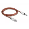 USB kábel DeLOCK 81288 oranžový strieborný