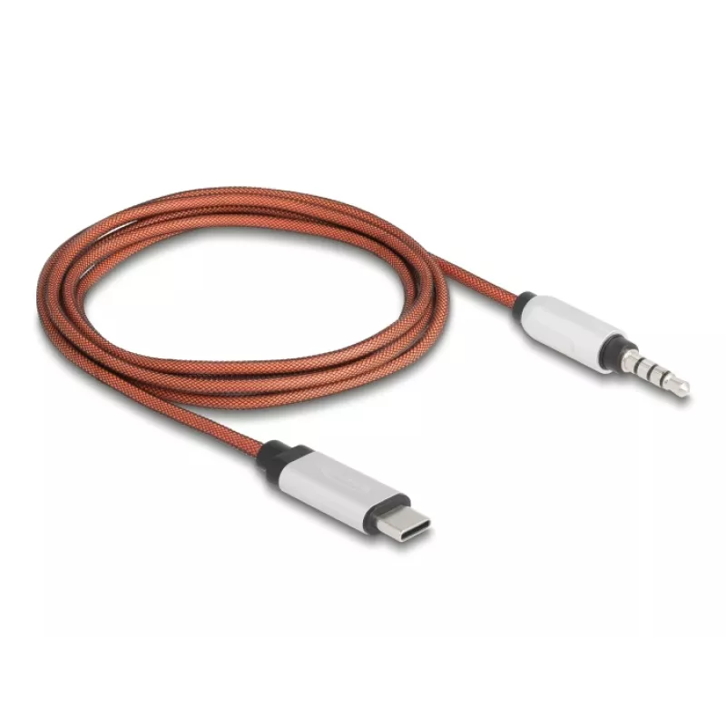 USB kábel DeLOCK 81288 oranžový strieborný