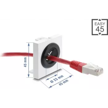 Káblová priechodka DELOCK Easy 91075, 23 mm priemer, káblová priechodka pre stôl/skriňu