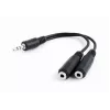 KÁBLOVÝ AUDIO ROZBOČOVAČ 3,5MM/10CM WHT CCA-415-0.1M GEMBIRD