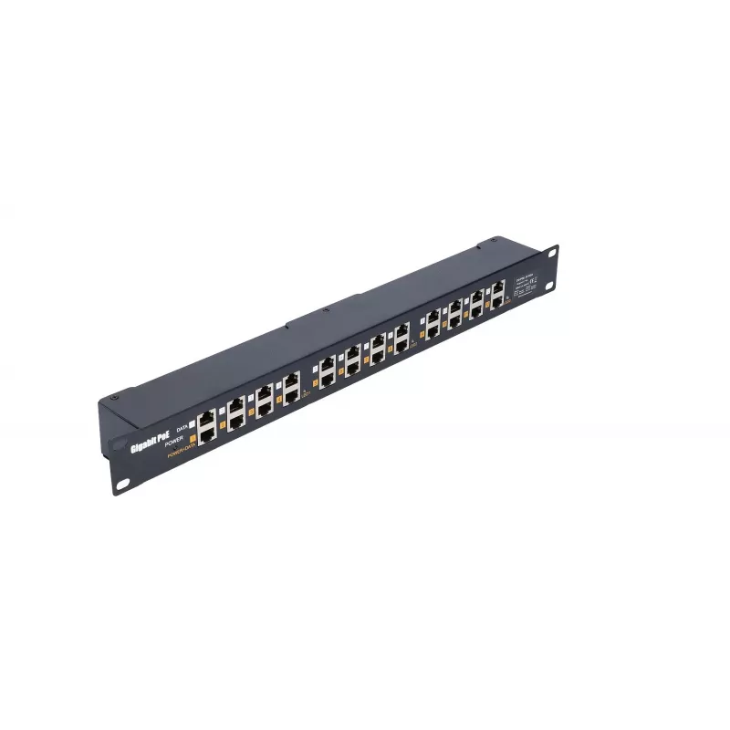 Extralink Gigabit PoE injektor 12 port 12x 1000Mb/s RJ45, Rackmount