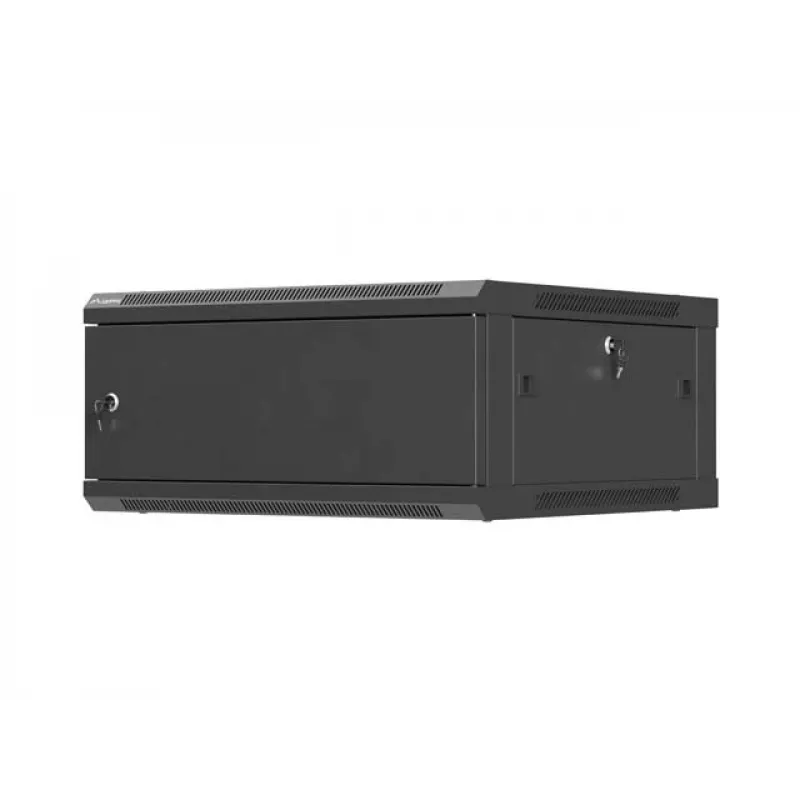 Nástenný 19-palcový sieťový rozvádzač LANBERG 4U 600×600 mm, čierny