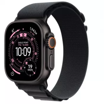 Apple Watch Ultra 3 GPS + Cellular 49mm Black Titanium puzdro s Black Alpine Loop Medium