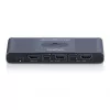 KVM switch DIGITUS USB-C 3.0 HDMI 2-port 4K60Hz, USB-C/USB-A, hliník, 135×60×30 mm