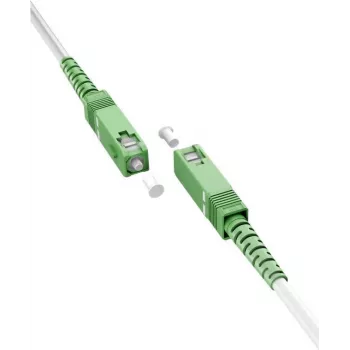 Goobay 59593 optický kábel 0,5 m SC/APC FTTH OS2 biela (59593)