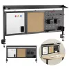 Ergo Office ER-300 B stolová priečka / organizér, 1295 x 242 x 726 mm, oceľ, max. zaťaženie 10 kg, čierna