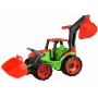 Lena GIGA TRUCKS traktor s čelným nakladačom, traktor, 3 roky, plast, modrá, sivá, biela