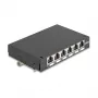 Patch panel DELOCK Mini Desktop RJ45 6 portov Cat.6A tienený, kov, čierny, 80×22×125 mm