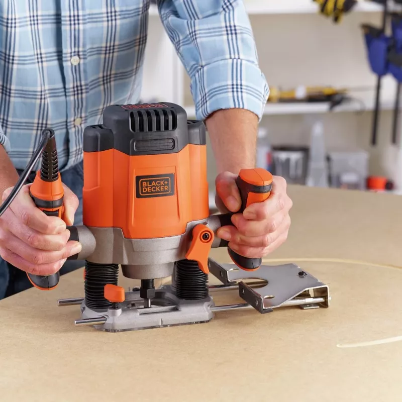 Horná fréza Black+Decker KW1200E 1200W 8000 - 28000 ot/min
