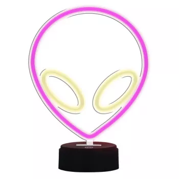 Stolová lampa MANTA SNL86PK Style Neon Lights UFO ružová – dekoratívna neonová lampa v ružovej