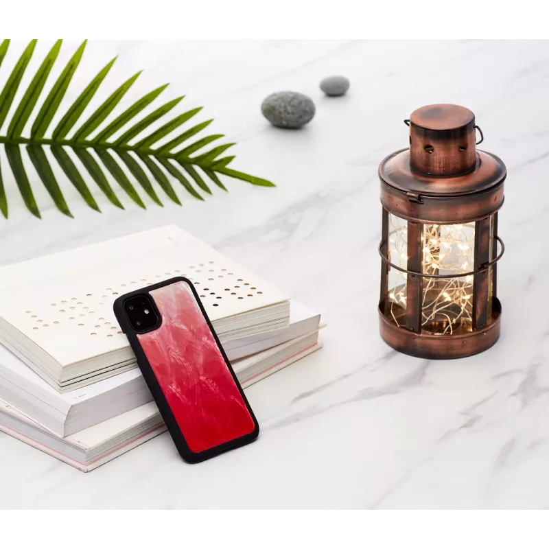 Puzdro na smartfón iKins pre iPhone 11 — Pink Lake s čiernymi akcentmi