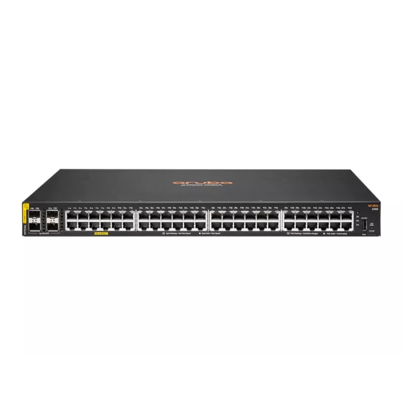 Hewlett Packard Enterprise HPE Aruba Networking CX 6100 48G Class4 PoE 4SFP+ 740W switch - switch - L3 - spravovaný - 48 x 10/100/1000 (PoE+) + 4 x 1 Gigabit/10 Gigabit SFP+ (uplink)