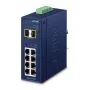 Managed switch PLANET IP30 priemyselný L2/L4 8-port Gigabit Ethernet 10/100/1000
