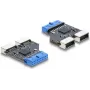 USB hub DELOCK 5 Gbit/s 20-pin header na 2× USB-A 5 Gbit/s