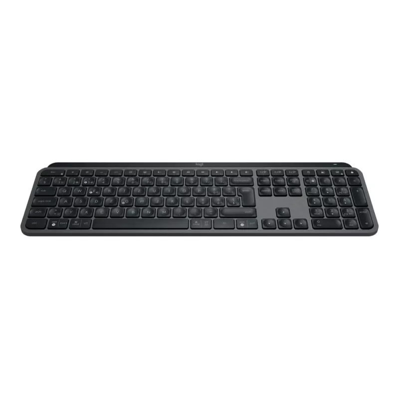 Logitech MX Keys S 920-011589 bezdrôtová klávesnica v plnej veľkosti, Bluetooth LE / Logi Bolt, podsvietená, nabíjateľná cez USB-C, QWERTY US International, s opierkou dlaní, grafitová