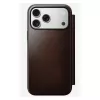 Puzdro na telefón Nomad Modern Leather Folio pre iPhone 17 Pro Max — hnedá, koža, 6,3