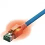 Easylan CS1OBADAD0020 RJ45 sieťový kábel, patch kábel CAT 6a S/FTP 2 m modrý s LED 1 ks