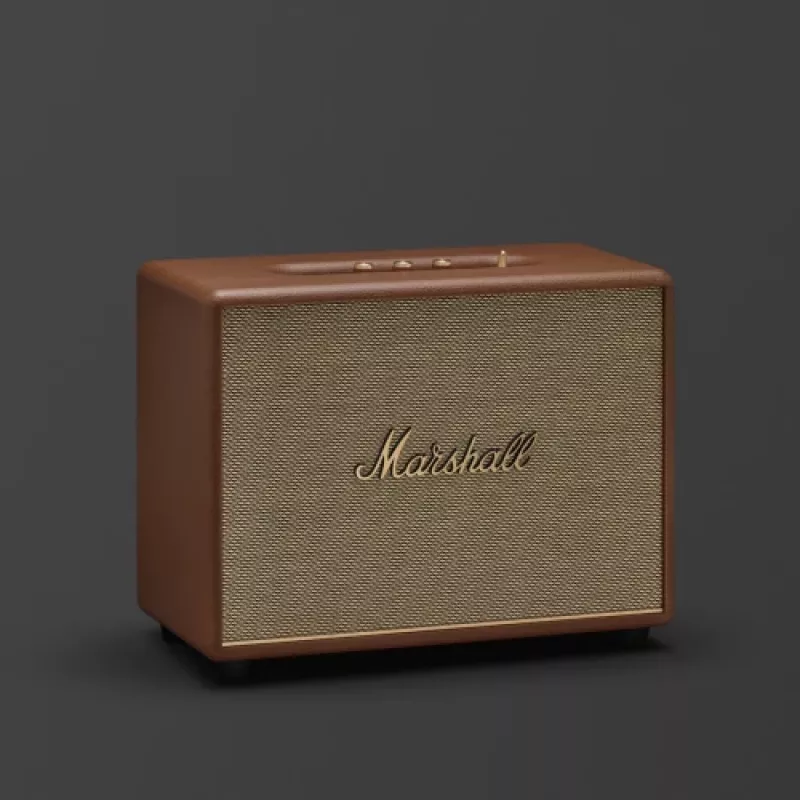 Bezdrôtový reproduktor MARSHALL Woburn III Brown — Multiroom, Bluetooth, Wi‑Fi, analógové vstupy