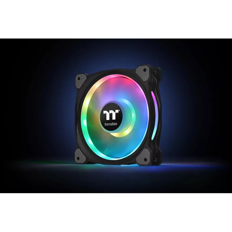 Ventilátor radiátora Thermaltake Riing Duo 12 RGB TT Premium Edition CL-F073-PL12SW-A, 120 mm, 3 ks s ovládačom, čierny