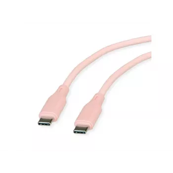 ROLINE USB 2.0 kábel C-C ST/ST silikón 60W 1m ružový - kábel - digitálny/dáta (11.02.9122)