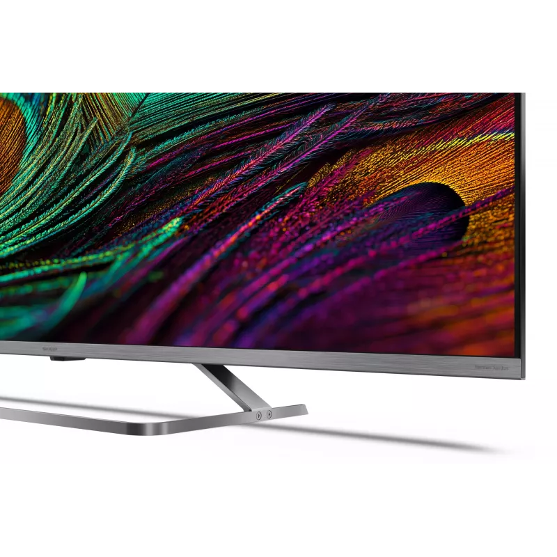Sharp 4K QLED MiniLED TV | 50JP7265E | 50 inch | Smart TV | Google TV | UHD | strieborná