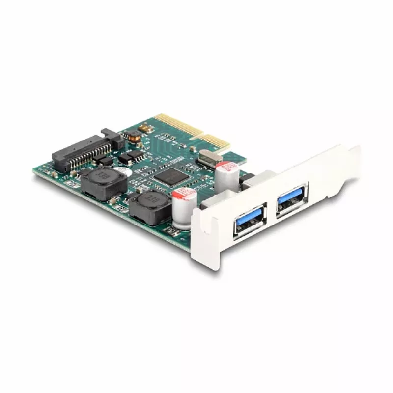 DeLOCK PCI Express x4 karta na 2 x externé USB 10 Gbit/s Type-A konektor samica Low Profile
