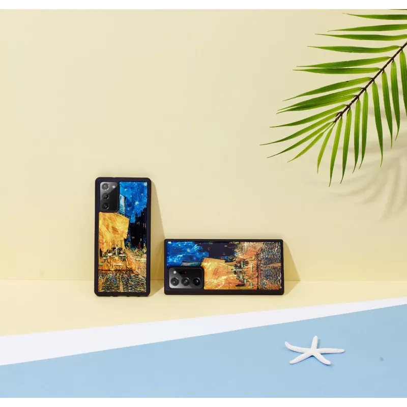 Puzdro na mobil iKins pre Samsung Galaxy Note 20 Ultra — čierne, dizajn Café Terrace