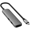 Satechi ST-P4SM rozbočovač USB Type-C 10000 Mbit/s sivý