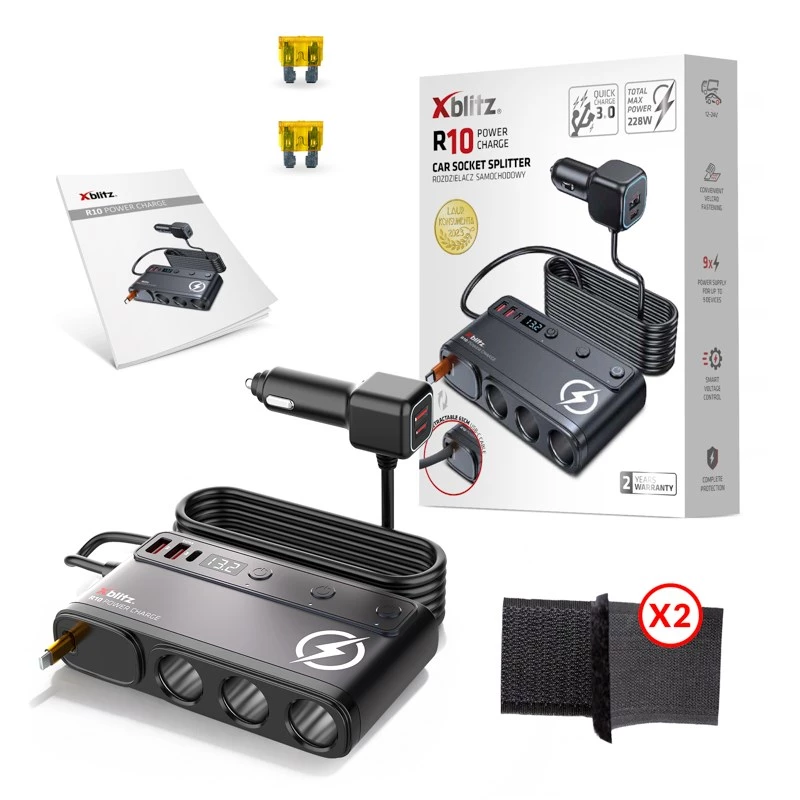 Xblitz R10 Power Charge rozdeľovač autozásuvky