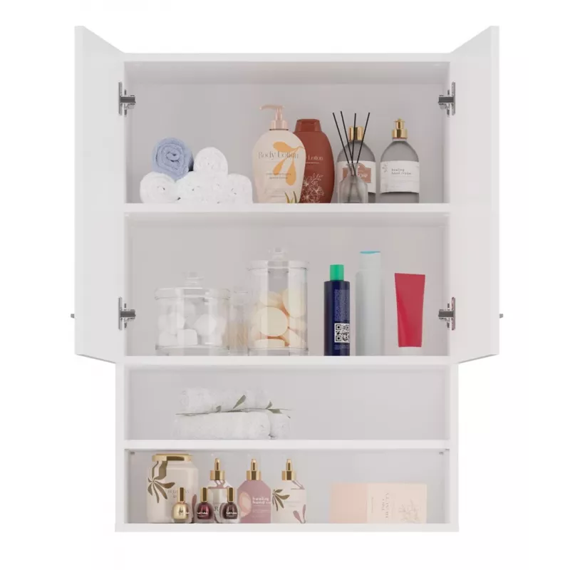 Topeshop POLA MINI DK kúpeľňová skrinka v bielom vysokom lesku biela