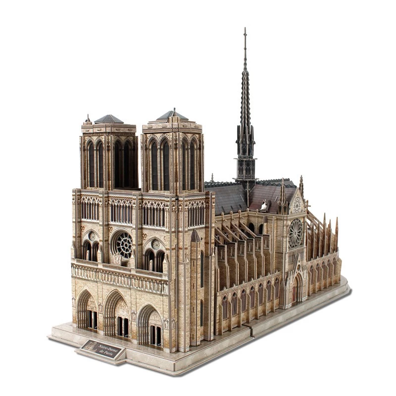 3D puzzle CubicFun Notre Dame, 293 dielov, model katedrály v mierke