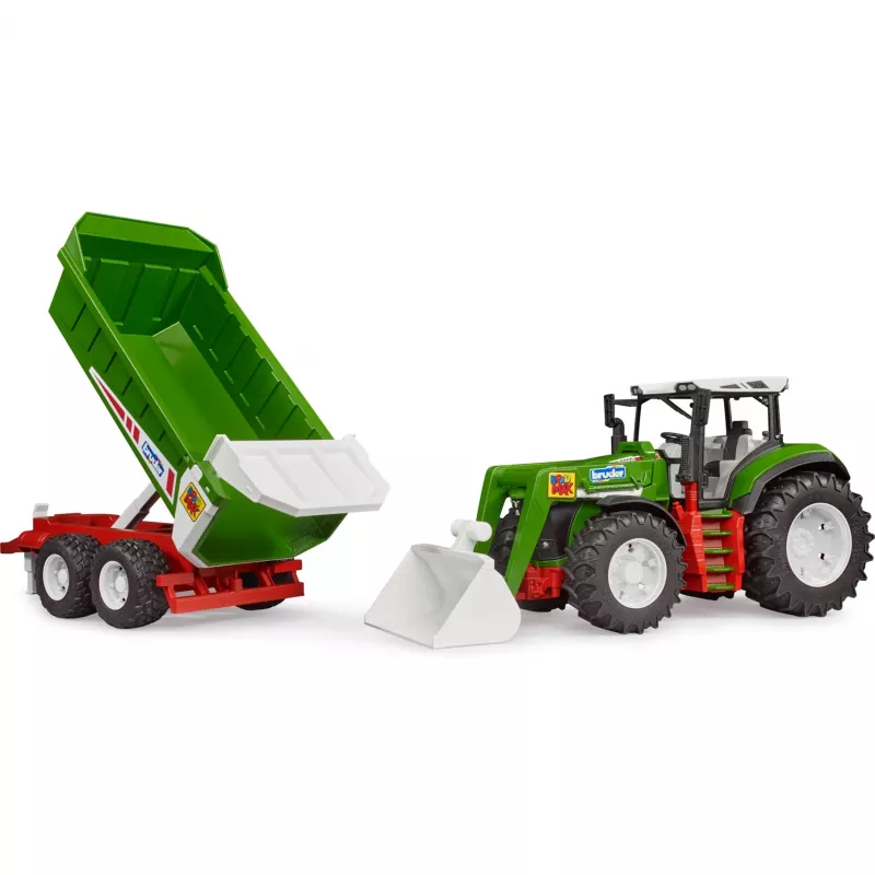 Bruder Roadmax traktor s čelným nakladačom a sklápacím prívesom