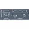 Modelová stavebnica Cobi Volkswagen T2b autobus oranžový, mierka 1:35, stavebnica