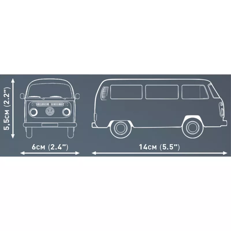 Modelová stavebnica Cobi Volkswagen T2b autobus oranžový, mierka 1:35, stavebnica
