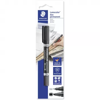 Permanentný marker Staedtler Lumocolor permanent duo 348 B čierna 1 kus