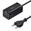 Baseus GaN3 Pro CCGP000101 stolová nabíjačka 100 W, 2x USB-C + 2x USB-A, PD 3.0, QC 4.0+, kábel 1,5 m, čierna