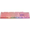 Deltaco GAM-021-RGB-P-DE - plná veľkosť (100%) - USB - membránové spínače - QWERTZ - ružová