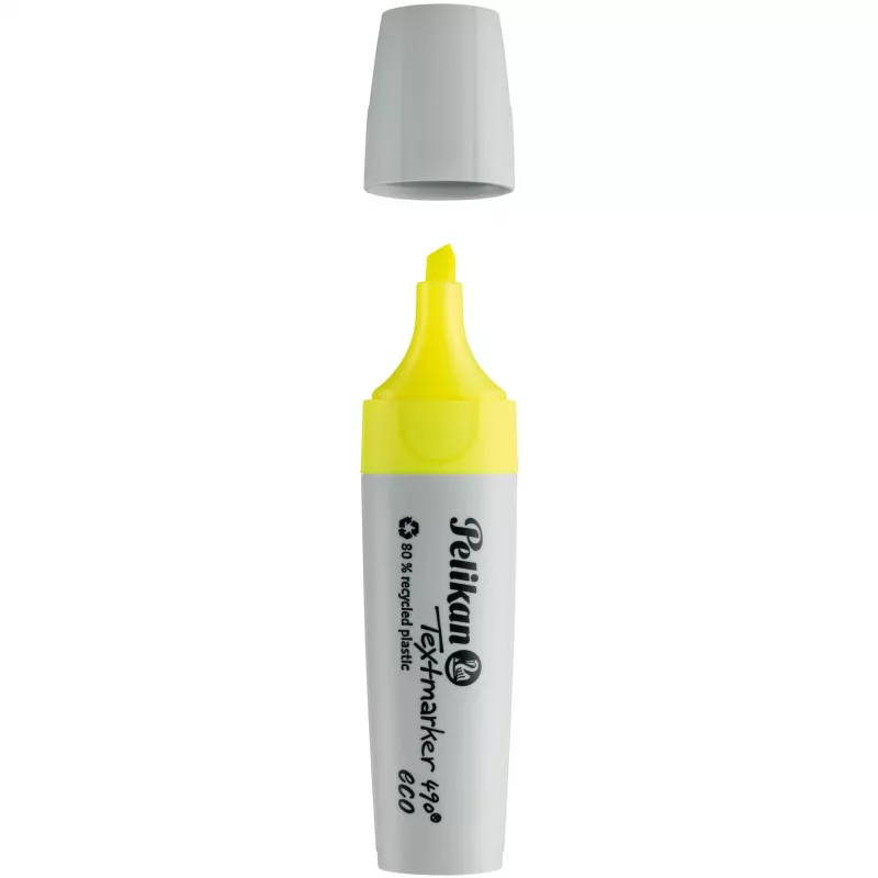 Zvýrazňovač Pelikan Textmarker 490 eco marker klinový hrot žltý