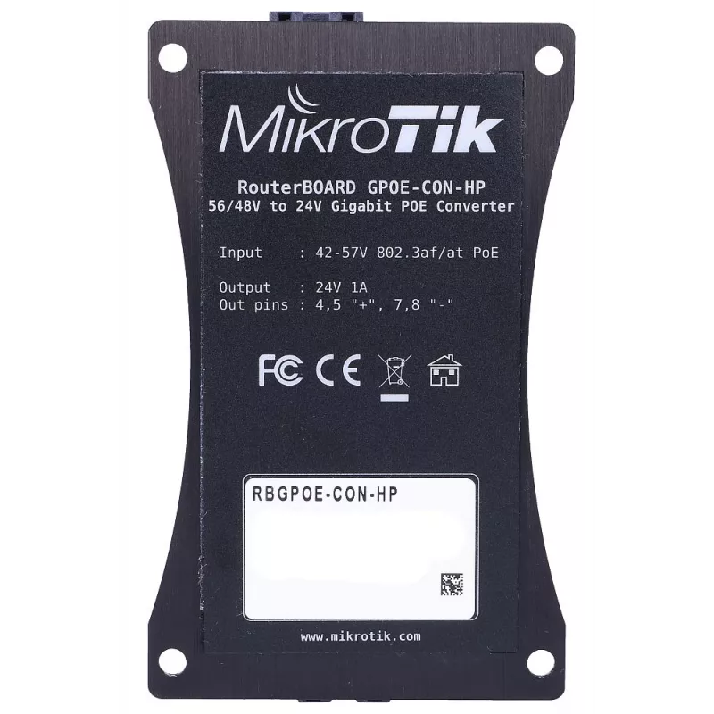 Mikrotik RBGPOE-CON-HP PoE adaptér Gigabit-Ethernet 24 V