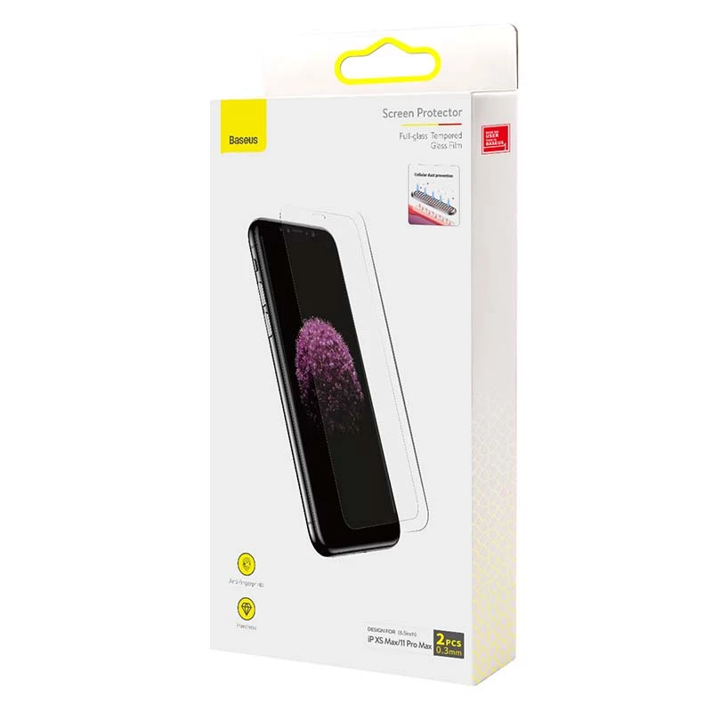 Tvrdené sklo ochrana displeja Baseus SGBL060302 pre iPhone XS Max / 11 Pro Max 0,3 mm 2 ks
