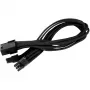 SilverStone SST-PP07-PCIB predlžovací kábel PCIe 8-pin na PCIe 6+2-pin, 25 cm, čierny
